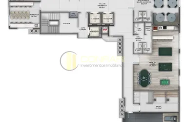 Apartamento &agrave; venda - 45m&sup2; - Meia Praia