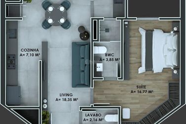 Apartamento &agrave; venda - 71m&sup2; - Balne&aacute;rio Perequ&ecirc;