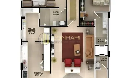 Apartamento &agrave; venda - 268m&sup2; - Meia Praia
