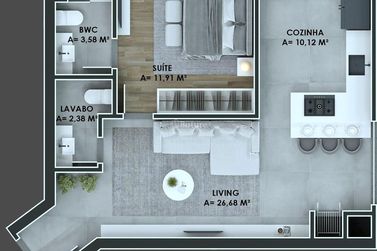 Apartamento &agrave; venda - 71m&sup2; - Balne&aacute;rio Perequ&ecirc;