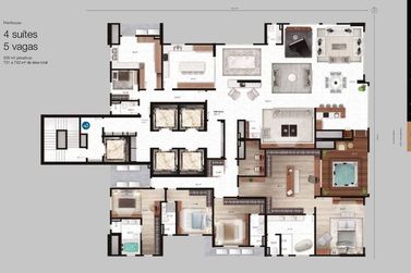 Apartamento &agrave; venda - 310m&sup2; - Centro