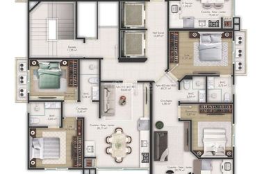Apartamento &agrave; venda - 60m&sup2; - 