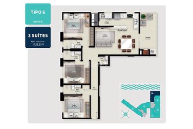 Apartamento &agrave; venda - 120m&sup2; - 