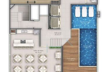 Apartamento &agrave; venda - 60m&sup2; - Meia Praia