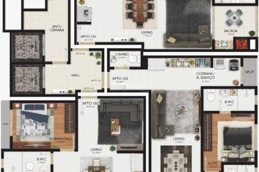 Apartamento &agrave; venda - 68m&sup2; - Morretes