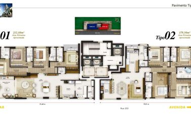 Apartamento &agrave; venda - 180m&sup2; - Meia Praia
