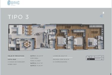 Apartamento &agrave; venda - 178m&sup2; - Balne&aacute;rio Perequ&ecirc;