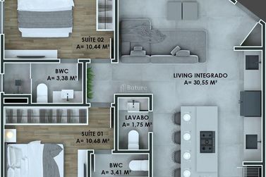 Apartamento &agrave; venda - 71m&sup2; - Balne&aacute;rio Perequ&ecirc;
