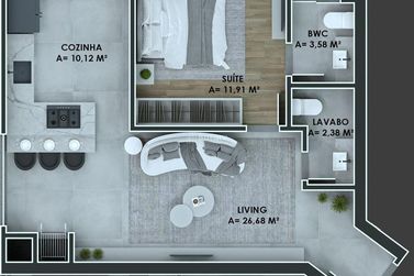 Apartamento &agrave; venda - 71m&sup2; - Balne&aacute;rio Perequ&ecirc;