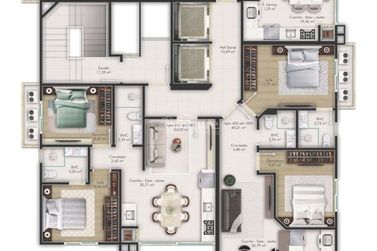 Apartamento &agrave; venda - 60m&sup2; - Meia Praia