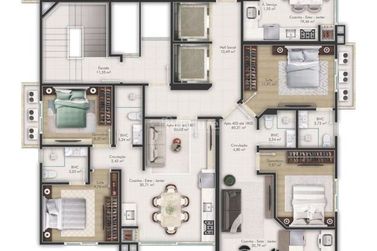 Apartamento &agrave; venda - 55m&sup2; - 