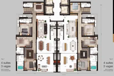 Apartamento &agrave; venda - 164m&sup2; - Centro