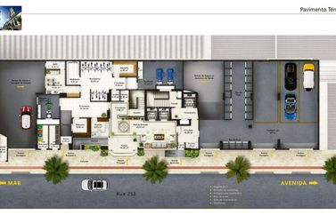 Apartamento &agrave; venda - 180m&sup2; - Meia Praia