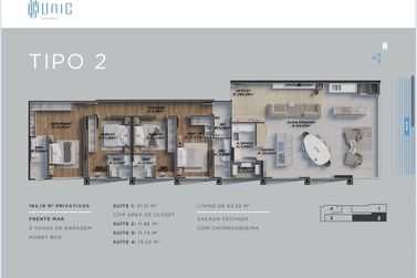 Apartamento &agrave; venda - 178m&sup2; - Balne&aacute;rio Perequ&ecirc;