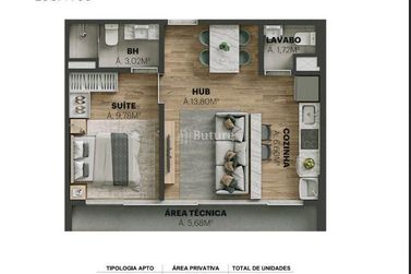 Apartamento &agrave; venda - 45m&sup2; - Perequ&ecirc;
