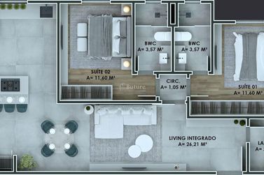 Apartamento &agrave; venda - 71m&sup2; - Balne&aacute;rio Perequ&ecirc;