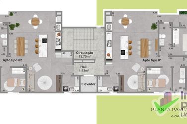 Apartamento &agrave; venda - 96m&sup2; - Continental