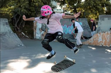 Helô Fermino, de 10 anos, é destaque no Campeonato Paulista de Skate