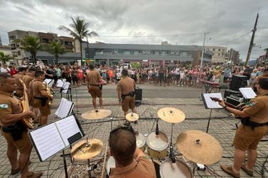 Banda da Polícia Militar se apresenta em Porto Rico e São Pedro do Paraná 