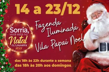 Natal Iluminado na Fazenda Santo Antônio é atração a partir desta quarta (14)