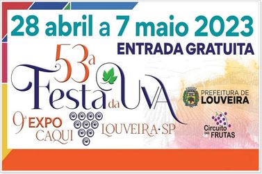 Divulgação da agenda de shows para 53° Festa da Uva e 9ª Expo Caqui de Louveira