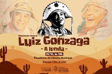 Cultura promove musical em homenagem a Luiz Gonzaga no dia 1º de outubro