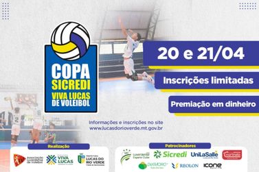 Município sedia “Copa Sicredi Viva Lucas de Voleibol” em abril