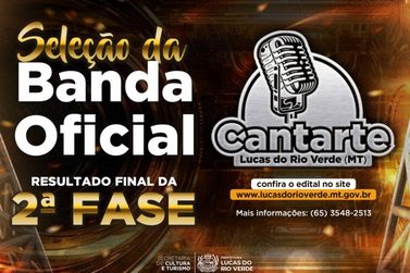 Prefeitura divulga resultado final do edital da Banda Oficial do Cantarte 2025