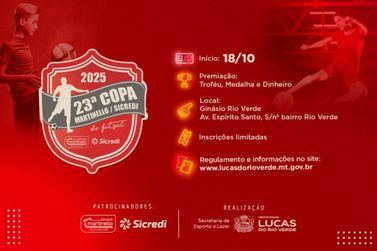 23&ordf; Copa Martinello/Sicredi de Futsal 2025 est&aacute; com inscri&ccedil;&otilde;es abertas