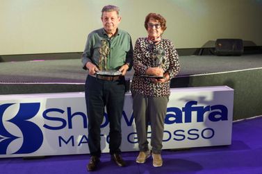 Beloni Ferreira e Alcindo Uggeri recebem m&eacute;rito &lsquo;O Semeador&rsquo; no Show Safra MT