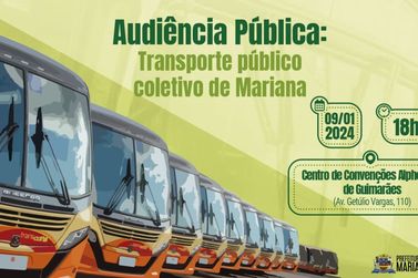 Audiência publica vai debater transporte coletivo de Mariana