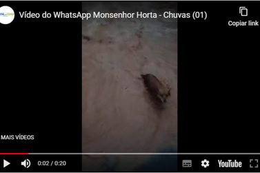 Chuva causa destruição em Monsenhor Horta (vídeos)
