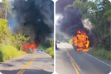 Gravidade do acidade chamou a aten&ccedil;&atilde;o pela intensidade do inc&ecirc;ndio (V&iacute;deo)