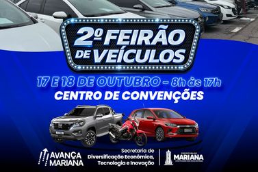 2&ordm; Feir&atilde;o de Ve&iacute;culos re&uacute;ne ofertas de carros e motos em Mariana