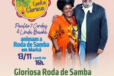 Domingo de samba em Maricá com Paulão Sete Cordas, Linda Baobá e a roda Gloriosa