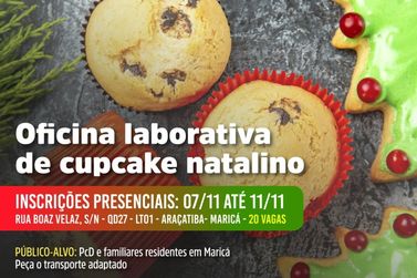 Maricá abre 20 vagas para oficina de Cupcake Natalino