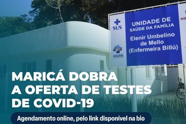 Saúde dobra a oferta de testes rápidos para a Covid-19 em Maricá