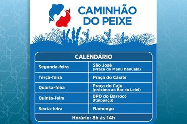 Caminhão do Peixe estará na Praça do Manu Manuela na segunda-feira (16)