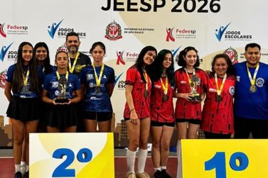 T&ecirc;nis de mesa conquista t&iacute;tulo estadual no masculino e vice no feminino nos JEESP