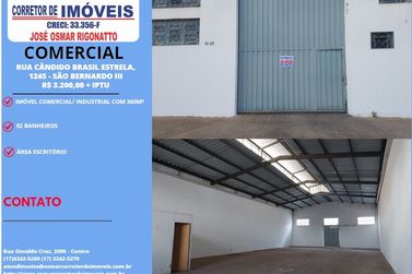 Ponto Comercial para alugar - 360m&sup2; - Jardim S&atilde;o Bernardo III