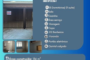 Casa para alugar - 136m&sup2; - Vila Verde