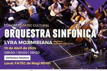 Orquestra Lyra Mojimiriana faz apresentações na Fatec nesta quarta-feira, dia 10