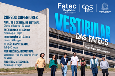 &nbsp;Fatec Mogi Mirim recebe inscri&ccedil;&otilde;es para o vestibular do 1&ordm; semestre de 2027