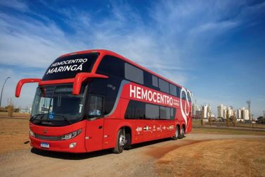 Unidade m&oacute;vel do Hemocentro de Maring&aacute; realiza coleta de sangue em Mandagua&ccedil;u