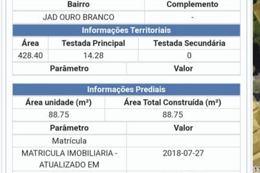 Terreno &agrave; venda - 90m&sup2; - JD Ouro Branco 