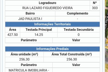 Terreno &agrave; venda - 427m&sup2; - Centro