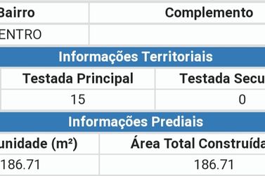 Terreno &agrave; venda - 900m&sup2; - Centro