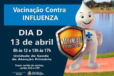 Dia D de vacinação contra influenza acontece sábado em Pato Bragado