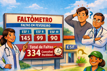 Falt&ocirc;metro nas ESFs mostra 334 faltas em consultas e alerta pacientes