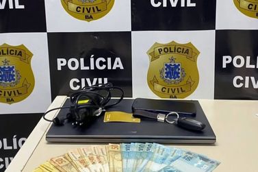 Policia Civil prende em flagrante um homem acusado de estelionato em Arraial